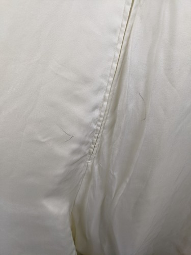 Vintage 50s 60s Women's Wedding Dress Ivory Short Sleeve Fit & Flare Lace Trim - Picture 16 of 24
