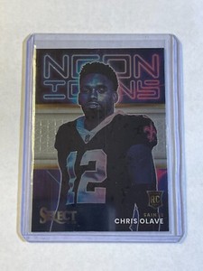 Chris Olave 2022 Panini Select Neon Icons Rookie Card RC #NI-20 Saints