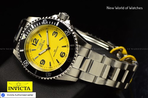 Invicta Men's SPECIALTY ROWAN 40mm LEMON Yellow Dial Stainless Steel Watch - Picture 5 of 8