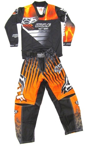 Kids motocross kit set Wulfsport MX shirt & pants age 3-13 motorbike quad ATV - Picture 30 of 95