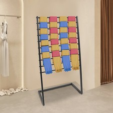 Black Scarf Display Stand Metal Scarf Rack For Commercial Clothing Retail Store