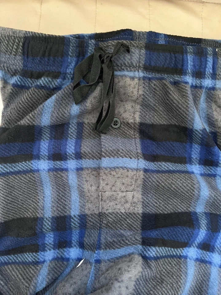 Pantalones de pijama Harbor Bay de franela a cuadros carbón para hombre talla grande altos con bolsillos Foto 3 de 4
