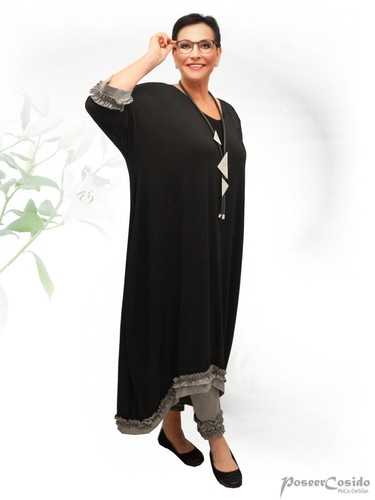 PoCo DeSiGn LAGENLOOK Ballon-Kleid schwarz L-XL-XXL-XXXL 44-46-48-50-52-54-56 - Bild 11 von 12