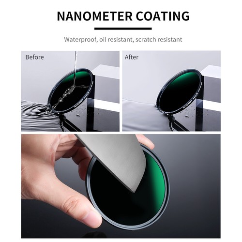 K&F Concept Fixed ND filter 10 Stops ND1000 Lens Filters Nano-x series 37-112mm - Picture 37 of 128