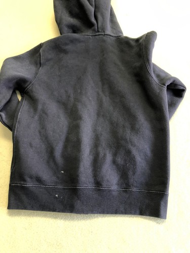 Polo Ralph Lauren Sweatshirt Boy's 7 Navy Blue Full Zip Fleece Hoodie - Picture 3 of 5