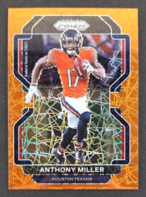 Anthony Miller 2021 Panini Prizm Orange Laser Football Card #158