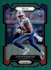 2023 Panini Prizm Green Prizm- Rookies #310 Justin Shorter (RC)