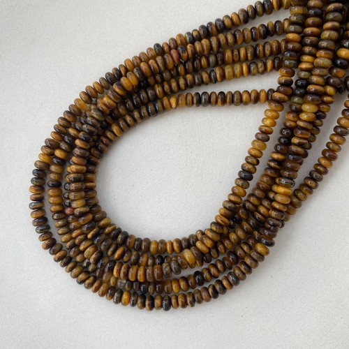 Cuentas sueltas redondas espaciadoras planas de piedras preciosas naturales de 2x4 mm para hacer joyas de 15,5"" - Imagen 57 de 59