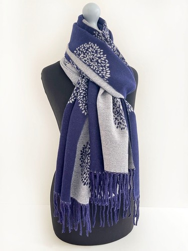 Blue Tree of Life Blanket Scarf Oversized Pashmina Shawl Winter Wrap Long Large - Picture 61 of 187