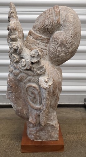 VINTAGE 1962 Austin Productions Guan Yin Buddha Goddess Stone Bust 22" h - Picture 6 of 9