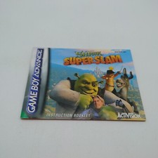 Official Nintendo Game Boy Advance Manual Only For Shrek Super Slam Game GBA