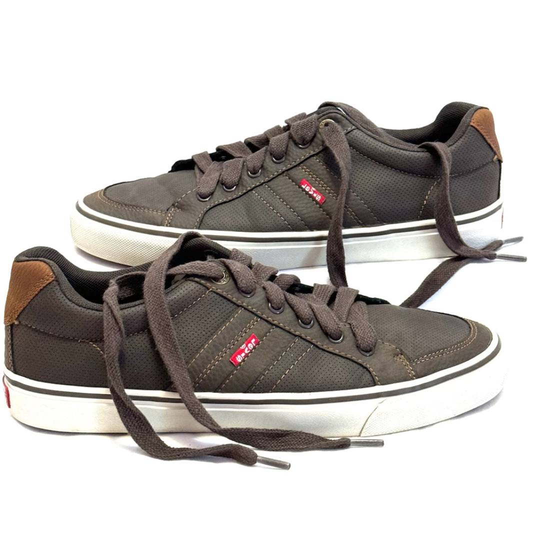 LEVIS STRAUSS Shoes Sz: 7.5 Brown / Logo Grunge Retro Sneakers