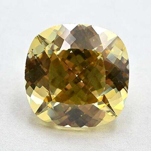Natural Zircon Yellow Cambodian Cushion Cut 33.05 Ct Certified Loose Gemstone - Picture 1 of 7