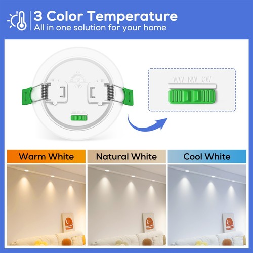 LED Downlight Kit 75/90mm 10W 12W Warm Cool White Day Light Dimmable & Non Dim - Picture 3 of 17
