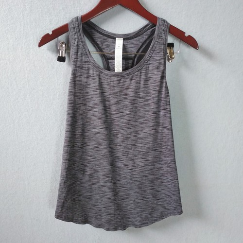 Lululemon Women Size 6 Gray Athletica Racerback Top Sleeveless Tank Activewear - Picture 1 of 5