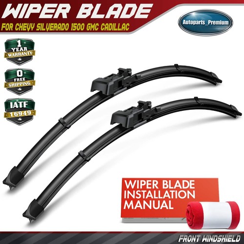 2x Limpiaparabrisas delantero de 22" y 22" para Chevy Silverado 1500 GMC Cadillac - Imagen 1 de 10