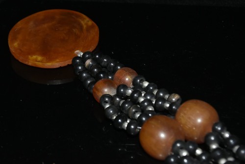 33CM Rare Collection Old Tibetan Silver Beeswax Jewelry Jewellery Necklace - Picture 7 of 12