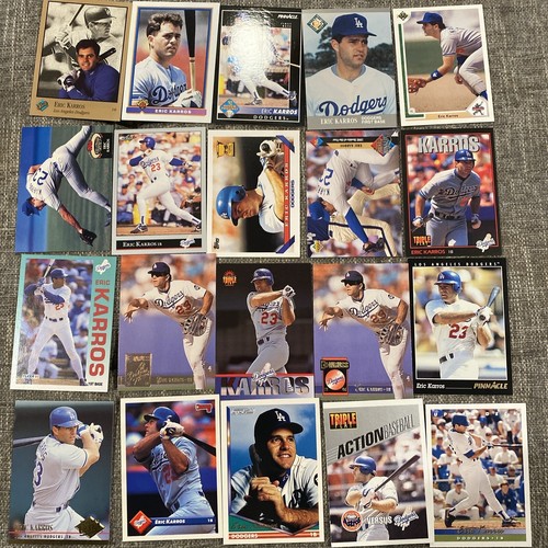 Eric Karros (20) Card Lot Incl. Rookie Cards LA Dodgers