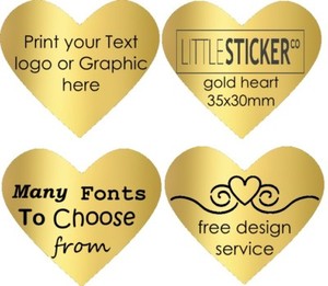 Heart Envelope Stickers x 50 Silver Gold Seals for Wedding Invitations