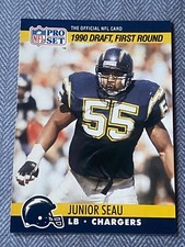 1990 Pro Set Junior Seau RC #673 San Diego Chargers HALL OF FAME