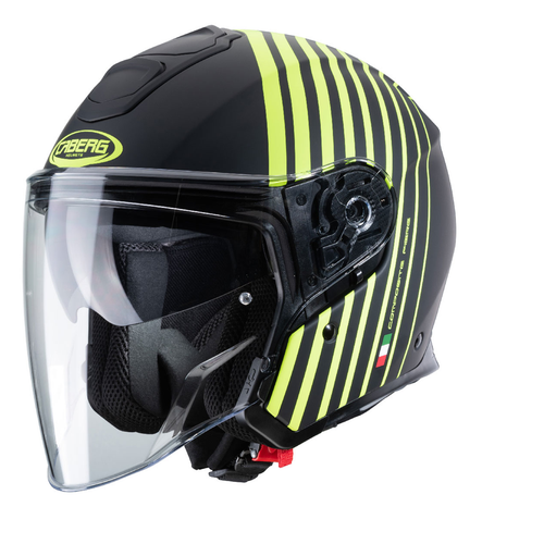 Casco de motocicleta Caberg Flyon Bakari negro mate amarillo - Imagen 5 de 9
