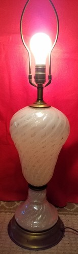 Vintage Italian Barovier & Toso Murano Glass Controlled Bubbles Mica Lamp - Picture 7 of 10