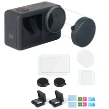 For DJI Action3 Lens Protector Cover Cap HD Tempered Glass Film Battery Case
