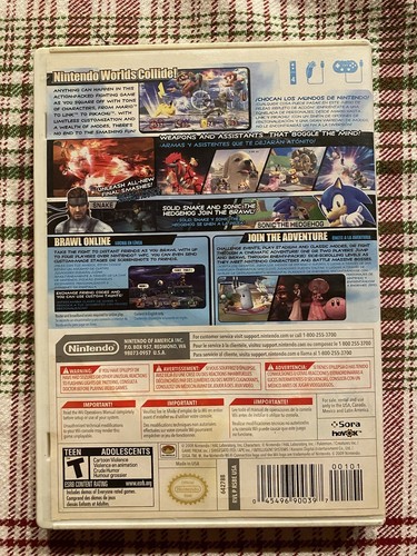 Super Smash Bros. Brawl (Wii) ~Authentic Tested Working~ Complete In Box Cib - Picture 4 of 4