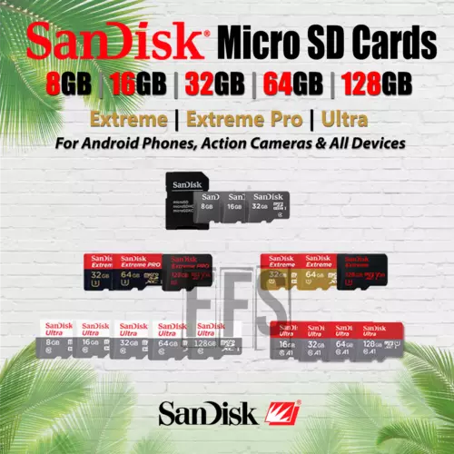 SanDisk MICRO SD Card Memory 8GB 16GB 32GB 64GB 128GB 256 Extreme Pro lot Ultra