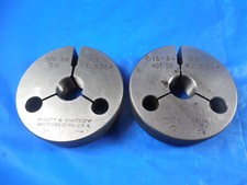9/16 24 NS THREAD RING GAGES .5625 GO NO GO P.D.'S = .5354 & .5324 INSPECTION