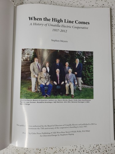 When the High Line Comes: A History of Umatilla Electric Cooperative - 2012 HC - Picture 3 of 8