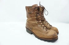 CHIPPEWA LOGGER CHIP-A-TEX USED MEN 13 M BROWN DISTRESSED LEATHER ANKLE BOOTS