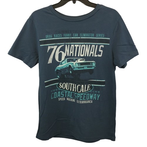 T-shirt Mossimo Supply Co uomo taglia XL 76 nazionali Coastal Speedway Racing CA - Foto 2 di 4