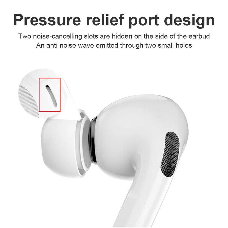 3-PAIRS Ear Bud Tip For Apple AirPod Pro 1&2 Replacement Silicone Rubber X/S/M/L - Image 4 of 4