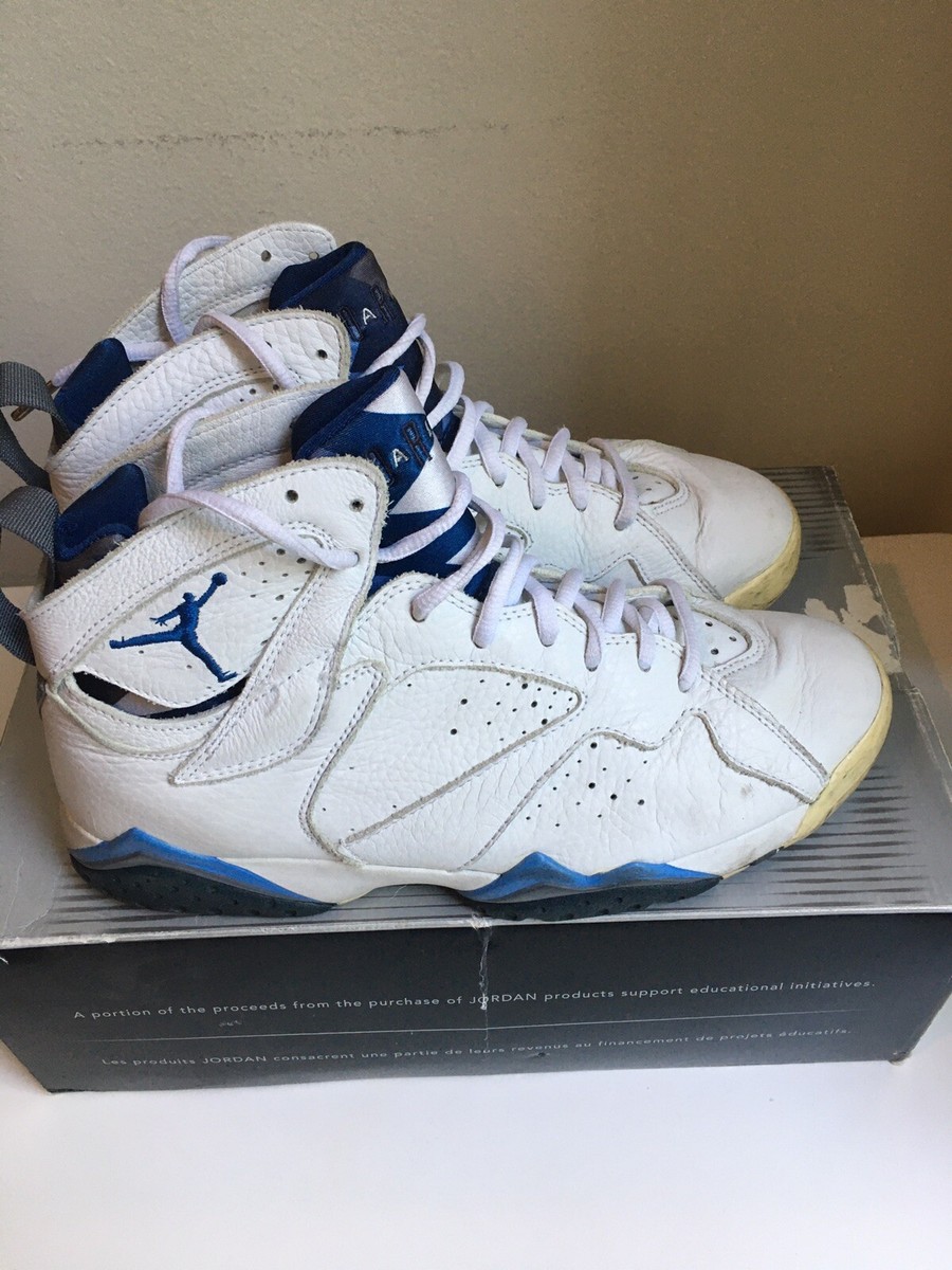 NIKE AIR JORDAN VII 7 RETRO FRENCH BLUE WHITE FLINT GREY 2002