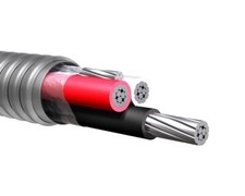 75' 350/3 With Ground Type MC Aluminum Conductor Metal Clad Cable 600V