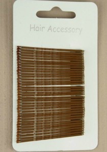 New Pack Of 36 Extra Long 6cm Brown Kirby Hair Accessory Pins