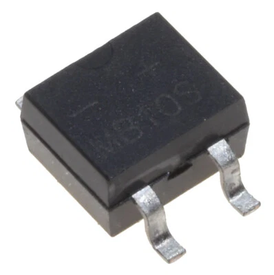 Gleichrichter gretz Brücke 0.5A 1000V SMD MB10S R=2.6mm - Bild 1 von 2