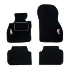 MN02-1 Autoteppiche Velour LOGO Auto-Modell für Mini Clubman I 2007-2014 automat