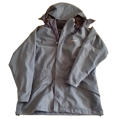 BERGHAUS Mujer Azul GORE-TEX Chaqueta Abrigo Packaway Capucha Talla UK 10 Impermeable - Imagen 1 de 10