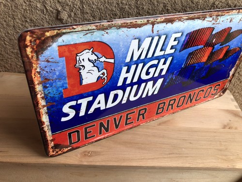 Metal sign Denver Broncos vintage Denver Broncos home stadium sign Broncos sign - Picture 5 of 17