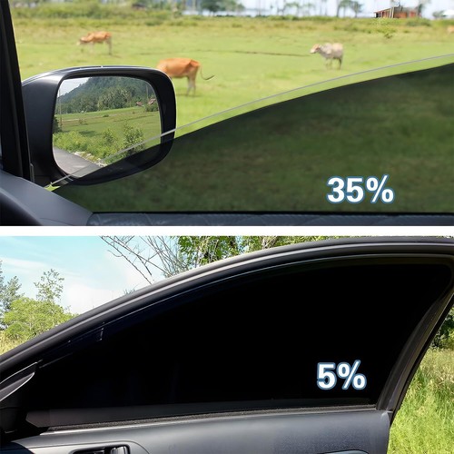 Lámina tintada lámina de parabrisas lámina de protección solar 1-50% VLT lámina de ventana de coche negra - Imagen 8 de 20