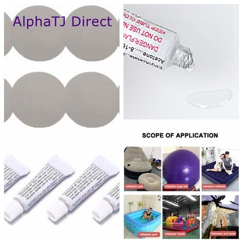 10) set PVC Repair Glue Kit Inflatable Boat Raft Kayak Air Bed Toys 4cm green - Picture 2 of 6