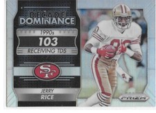 2016 Prizm Football Decade of Dominance Prizms Jerry Rice 49ers