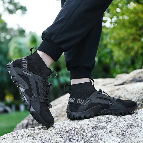 Hiking Shoes for Man Outdoor Comfortable Breathable Mesh High Top Boots - Picture 5 of 21