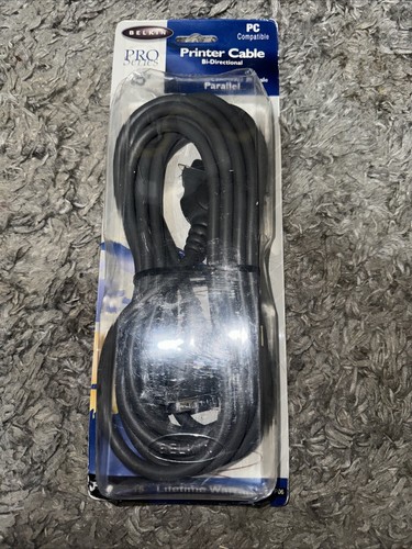 Belkin Pro Series IEEE 1284 15' High Speed Printer Cable-Parallel-New AA74 - Picture 1 of 3