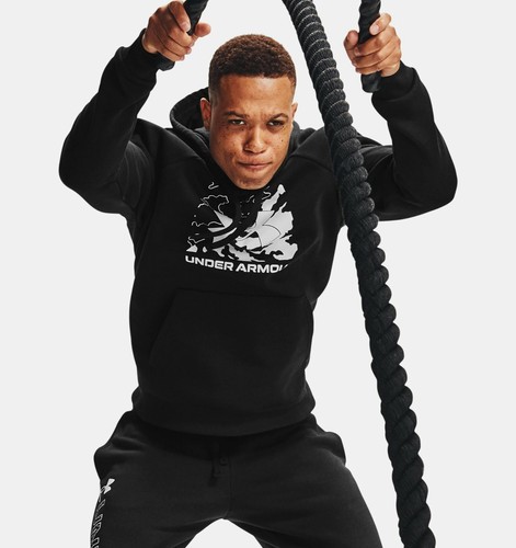 Under Armour Herren Hoodies Sweatshirt Rival Fleece Box Logo Kapuzenpullover Top Baumwolle - Bild 11 von 13