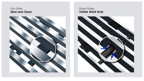 Fits 2013-2016 GMC Acadia SLE W/ Logo Show Upper Stainless Silver Billet Grille - Picture 4 of 7