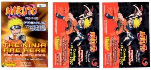INKWORKS - NARUTO NINJA SECRET WEAPONS SELL SHEET & PROMO CARD SET OF 3 PANINI - Picture 3 of 3
