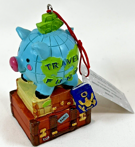 Travel Fund Piggy Bank Christmas Ornament - Hobby Lobby 2020, NWT - Paris